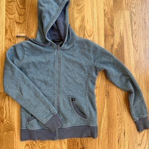 Women’s  blue organic cotton hoodie. Size small.